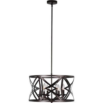 Chloe Lighting Alina Farmhouse 5 Light Oil Rubbed Bronze Finish Ceiling Pendant 21" Wide