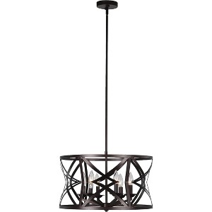 Chloe Lighting Alina Farmhouse 5 Light Oil Rubbed Bronze Finish Ceiling Pendant 21" Wide - 1 of 4