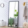 ONWITH Black solid wood frame full-length mirror - 3 of 4