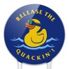 Release The Quackin Kraken Rubber Duck Funny Humor Acrylic Cake Topper - 3 of 4