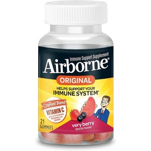 Airborne Adult Immune Support Gummies Berry 21 Ct - 1 of 4