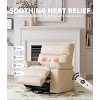Electric Power Recliner Chair - PU Leather Swivel Rocker with Massage & Heat, 270° Rotation, Side Pocket & Remote Control, for Living Room - 3 of 4