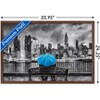 Trends International PD Moreno - Fine Art - Blue Umbrella Framed Wall Poster Prints - 3 of 4