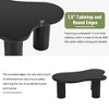 Lyngins 39.4" Cream Coffee Table with Petal-Shaped Circular Top & Sturdy Chunky Legs, Minimalist Irregular Tea Table with Sleek Round Edges - 4 of 4