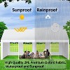 Outdoor Tent Event Shelter with Carry Bags & Removable Sidewalls, Outdoor Canopy Galvanized Steel Carport, for Event Birthday Party - 4 of 4