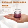 Unique Bargains Centerpiece Decor Round Ribbed Votive Glass Tea Light Holders - 2 of 4