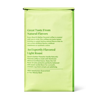Naturally Flavored Pistachio Vanilla Light Roast Ground Coffee - 12 oz - Good & Gather™