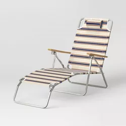 Aluminum Beach Lounger with Wood Arms - Threshold™