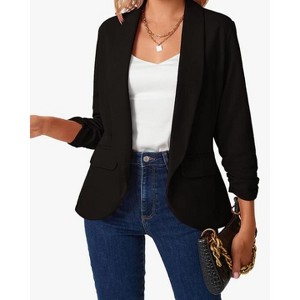 Women's Blazer – Business Jacket with Flattering Fit and Single-Button Closure Khak - 1 of 1