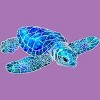 Girl's Design By Humans Blue And Green Watercolor Sea Turtle By Maryedenoa T-Shirt - 2 of 3