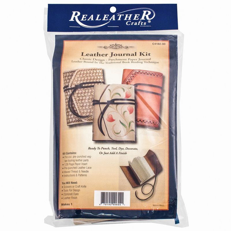 Realeather(R) Crafts Leather Journal Kit-Natural, 1 of 6