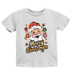 Merry Christmas Santa Wink - Youth Short Sleeve Graphic T-Shirt - 1 of 3