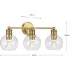 Progress Lighting Hansford 3-Light Vintage Brass Bath Vanity - 2 of 4