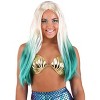 HalloweenCostumes.com One Size Fits Most Women Blonde and Green Ombre Mermaid Wig for Women, Yellow/Green - 2 of 3