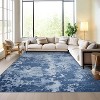 Acekool Modern Abstract Area Rug, Washable Soft Low Pile Non Slip Carpet for Living Room Bedroom Dining, Flat Weave, Easy Care - 2 of 4