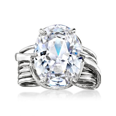 Ross-Simons 8.50 Carat Oval CZ Ring in Sterling Silver