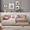 Eucalyptus Wood Sofa With Backrest And Armrests,Velvet Upholstered Tufted Sofa Bed,Sofa Sleeper Couch,Indoor Furniture -Maison Boucle - 2 of 4