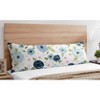 Sweet Jojo Designs Girl Body Pillow Cover (Pillow Not Included) 54in.x20in. Watercolor Floral Blue Pink and White - 3 of 4