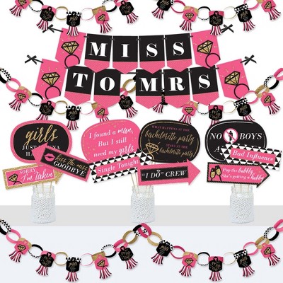 Big Dot of Happiness Girls Night Out - Banner and Photo Booth Decorations - Bachelorette Party Supplies Kit - Doterrific Bundle