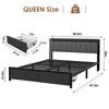 Jojoka Upholstered Bed Frame with Charging Station & Storage Drawers - Heavy Duty Metal Platform - No Box Spring Needed - 2 of 4