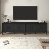 60'' Farmhouse TV Stand with Adjustable Shelves & Sunburst Doors, Rustic Cabinet for Living Room Storage-Cuddlewood - 2 of 4