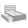 RISOKEYS Full Size Wood Platform Bed Frame,Platform Bed with Storage for Kids Teens and Adults - 3 of 4