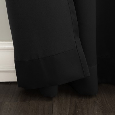 Black 95-Inch Room Darkening Grommet Curtain Panel