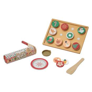 Teamson Kids Play Cuttable Christmas Cookies Baking & Decorating Set, Multi