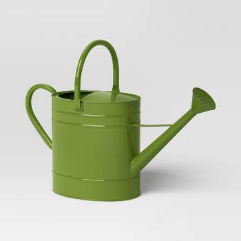 2gal Iron Oval Outdoor Watering Can with Powder Coat Finish Green - Threshold™