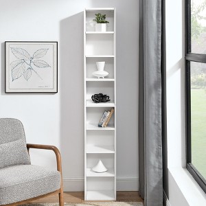 NicBex Tall Slim Bookshelf Multi-functional Bookcase with 8-Tier Shelves,Books Storage Tower Rack Organizer for Office,Bedroom - 1 of 4