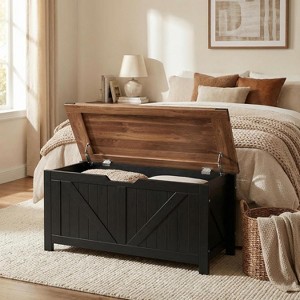 Retro Wooden Storage Bench and Chest, 39