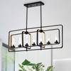 40.2" x 10.2" x 45.1" 7-Light Belline Chandelier Black - Warehouse Of Tiffany: Ceiling Fixture, ETL Listed - 2 of 2