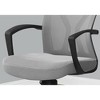 NicBex Mesh Mid-Back Adjustable Height Ergonomic Home Office Chair with Black Metal Base and Wheels for Work Study,Gray - 4 of 4