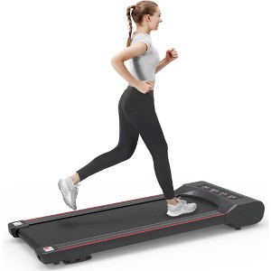Electric Under Desk Walking Pad Treadmill with 2.5HP Quiet Motor, LED Display & Remote, Shock Absorption, Portable No-Assembly Treadmill - 1 of 4