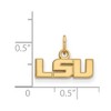 Black Bow Jewelry 14k Yellow Gold Louisiana State Fighting Tigers NCAA Extra Small Pendant - 2 of 3