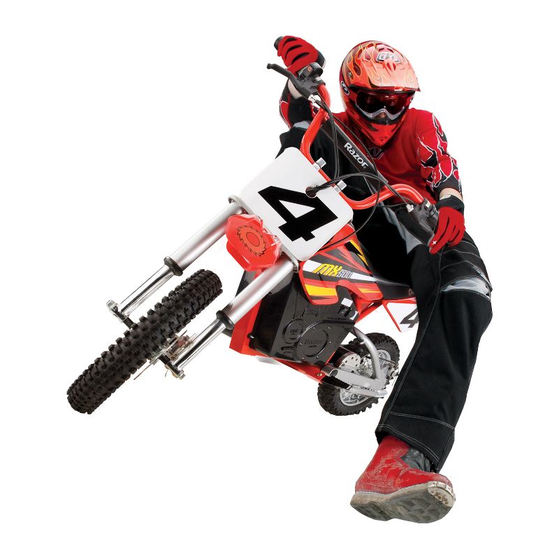 Razor MX500 Dirt Rocket Adult & Teen Ride On High-Torque Electric Motocross Motorcycle Dirt Bike, Speeds up to 15 MPH, Ages 14 and Up, Red, 4 of 8