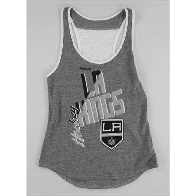 Reebok Womens NHL Los Angeles Kings Lace Racerback Tank Top