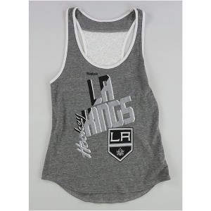 Reebok Womens NHL Los Angeles Kings Lace Racerback Tank Top - 1 of 1