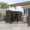 Dovelina Outdoor Freestanding Metal Privacy Screen Decorative Garden Fence - 2 of 4