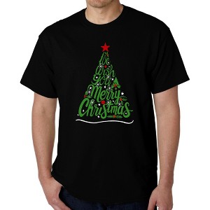 LA Pop Art We Wish You A Merry Christmas - Men's Word Art T-Shirt - 1 of 4