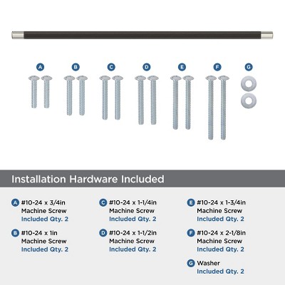 24-inch Satin Nickel and Oil-Rubbed Bronze Appliance Pull