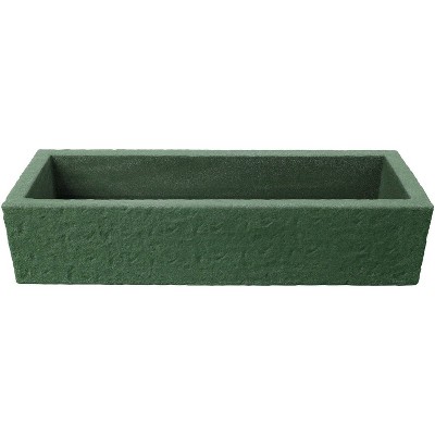 8" Rectangular Trough Planter - Green Granite - Emsco