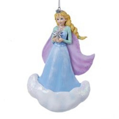  Kurt S. Adler 4.75" Ice Palace Snow Princess Christmas Ornament - Blue/White 