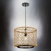 Urban Ambiance Luxury Bohemian Indoor Pendant,  13''H x 16"W x 16''D,  Matte Black Finish, UHP4502 - 3 of 4