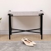 KTMBDW Handwoven Paper Rope Ottoman, Modern Foot Rest Shoes Stools for Bedroom, Entryway, Living Room - 2 of 4