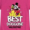 Girls' - Disney - Best Doggone Valentine Fitted Short Sleeve Graphic T-Shirt - 2 of 4
