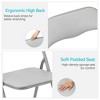 Portable Folding Chairs 4 Pack - Outdoor & Indoor Metal Folding Chairs with Cushion, Non-Slip Feet Pads, Stackable Chairs - 4 of 4