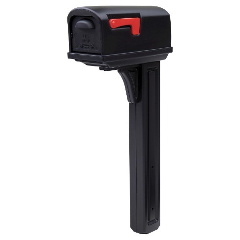 Gibraltar Classic Plastic Mailbox And Post Combo With Double Door