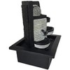 SereneLife Decorative Tabletop LED Water Fountain - SLTWF72LED, Soothing Indoor/Outdoor Waterfall, Black - 4 of 4