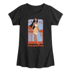 Girls' - Disney Princess - Pocahontas Full Body Portrait Fitted Short Sleeve Graphic T-Shirt - 1 of 4